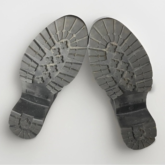 NINE WEST Black Vegan Leather Faux Fur Chunky Heel Winter Snow Boots Women’s 8 M - Picture 6 of 10